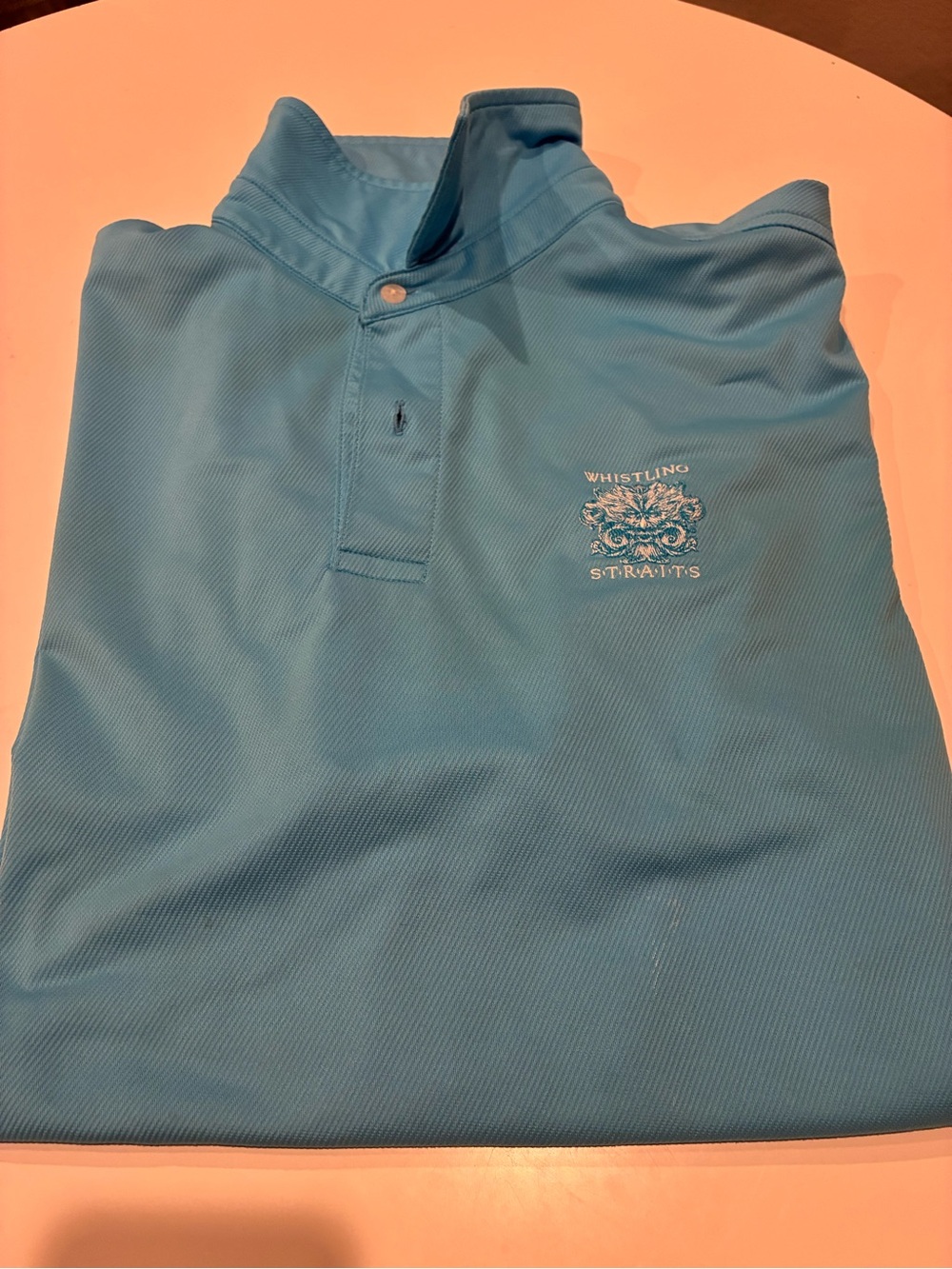 Whistling Straights Pro Shop Light Blue Golf Polo Shirt